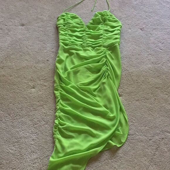 NBD Virgilia Green Halter Dress Gown - Picture 5 of 7